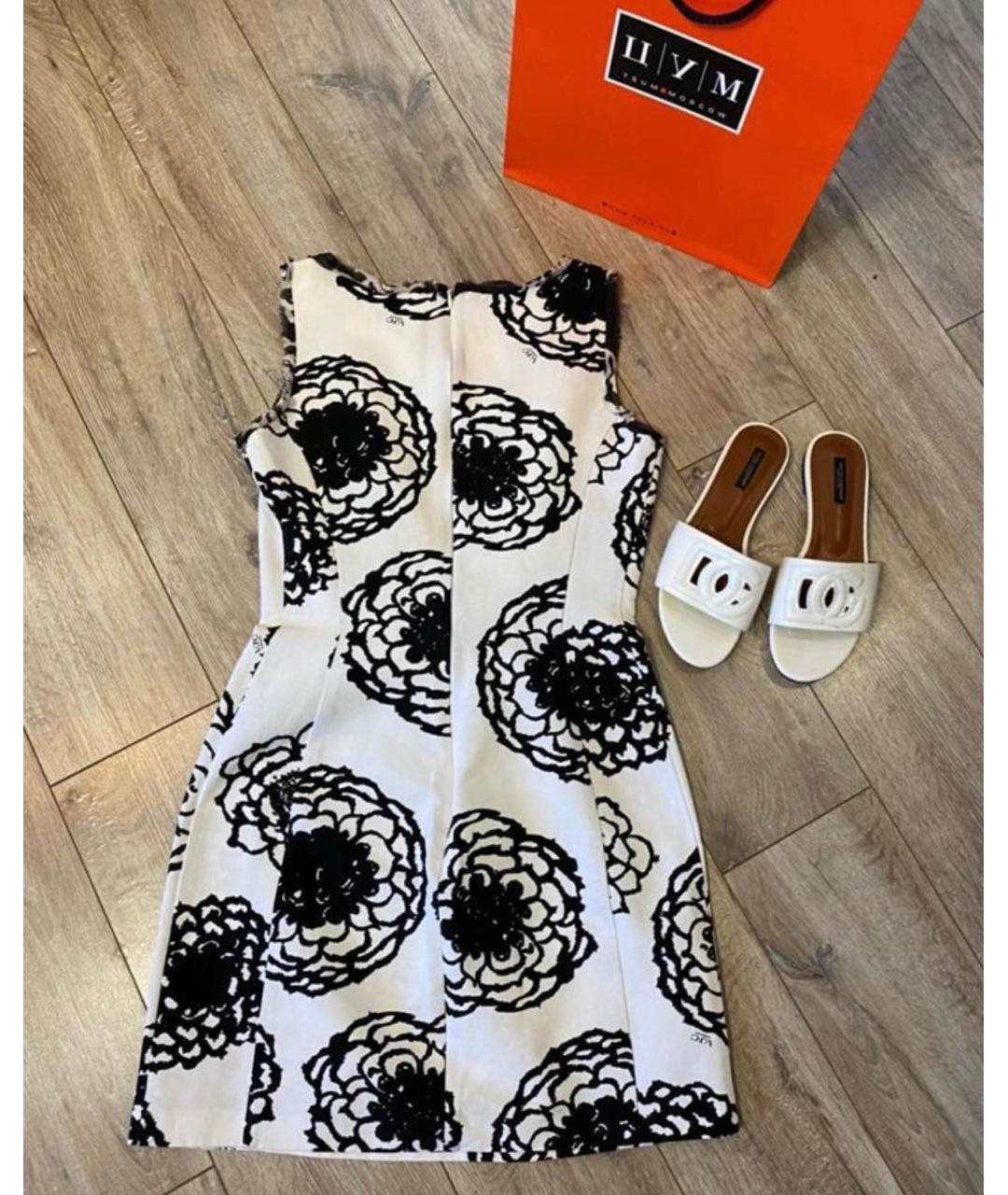 VERSACE Белое хлопковое повседневное платье, фото 2