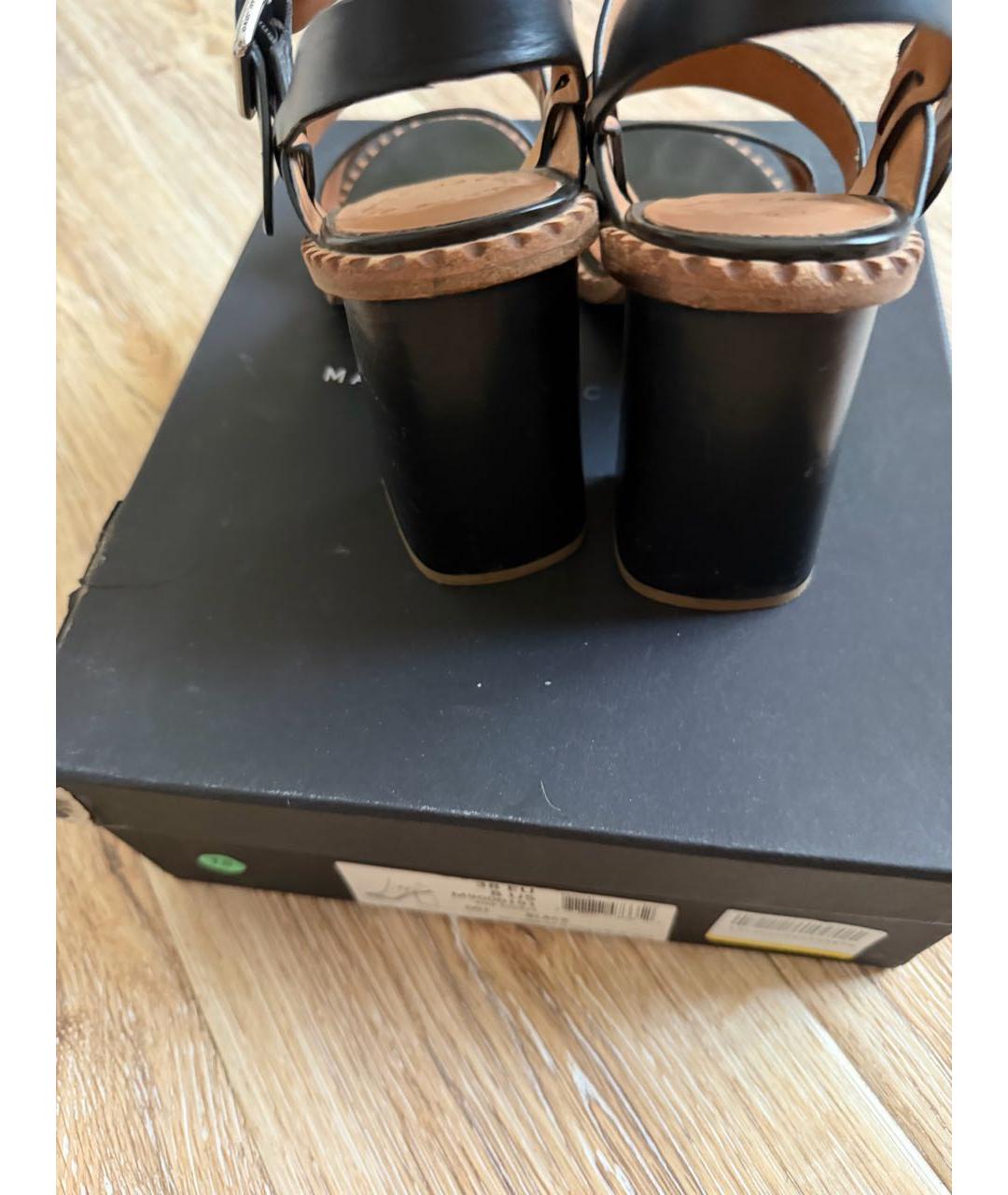 MARC BY MARC JACOBS Черные кожаные босоножки, фото 4