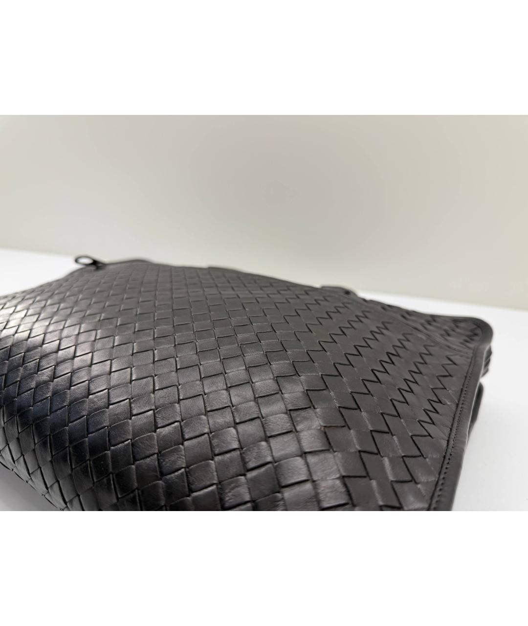 BOTTEGA VENETA Черный кожаный портфель, фото 5