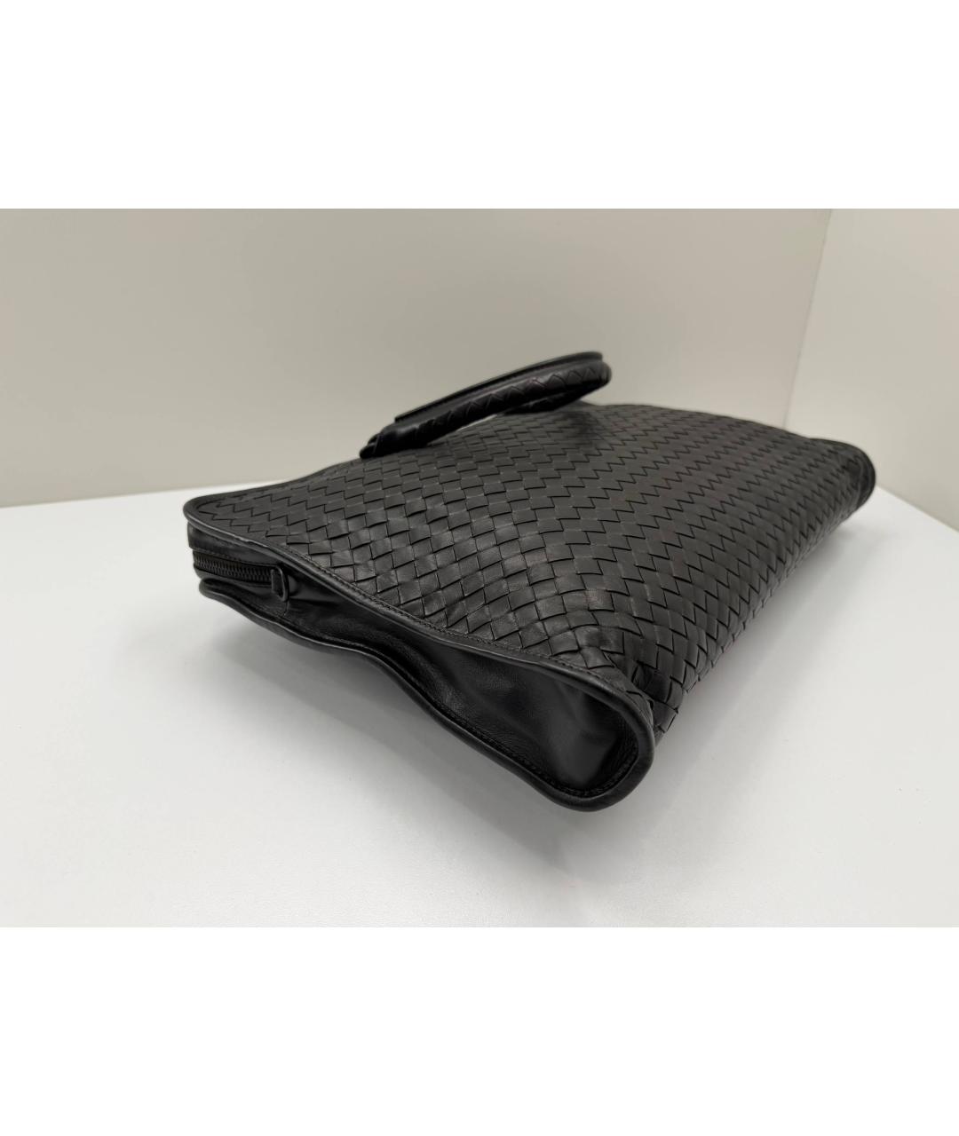 BOTTEGA VENETA Черный кожаный портфель, фото 10