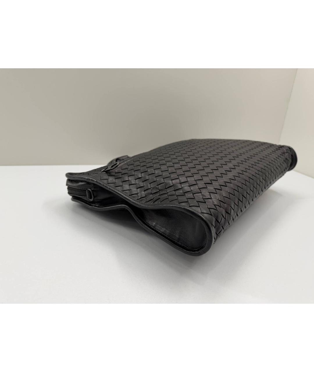 BOTTEGA VENETA Черный кожаный портфель, фото 6