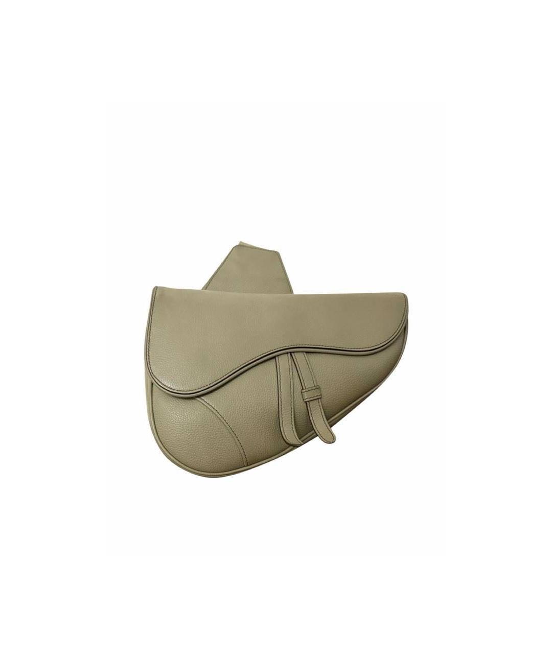 CHRISTIAN DIOR Бежевая кожаная сумка на плечо, фото 5