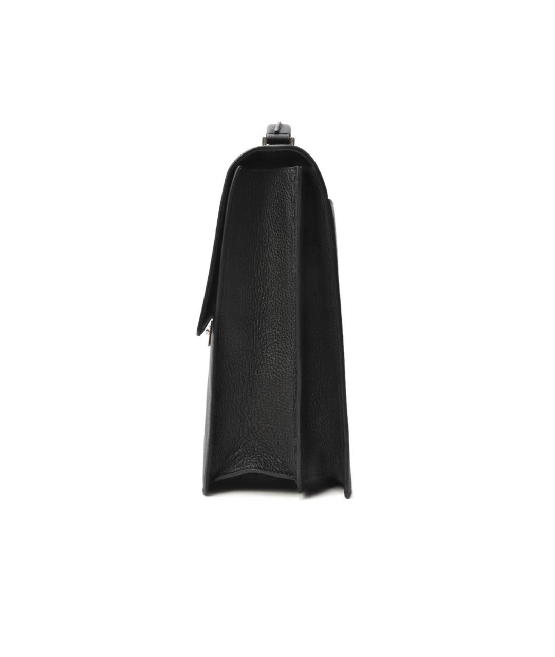 KITON Черный кожаный портфель, фото 5