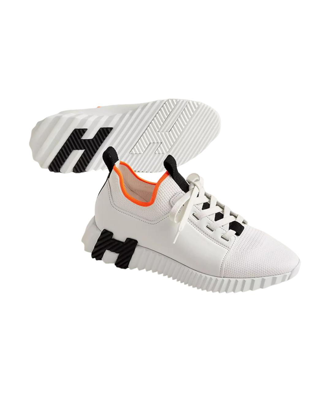 HERMES Белые кроссовки, фото 5