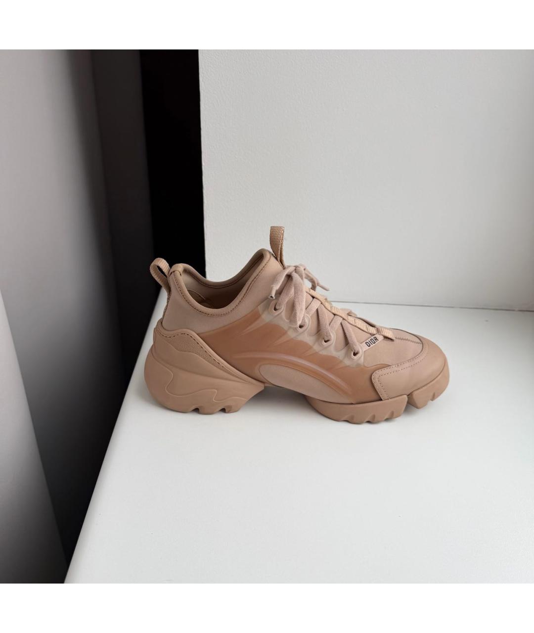 CHRISTIAN DIOR Бежевые текстильные кроссовки, фото 9