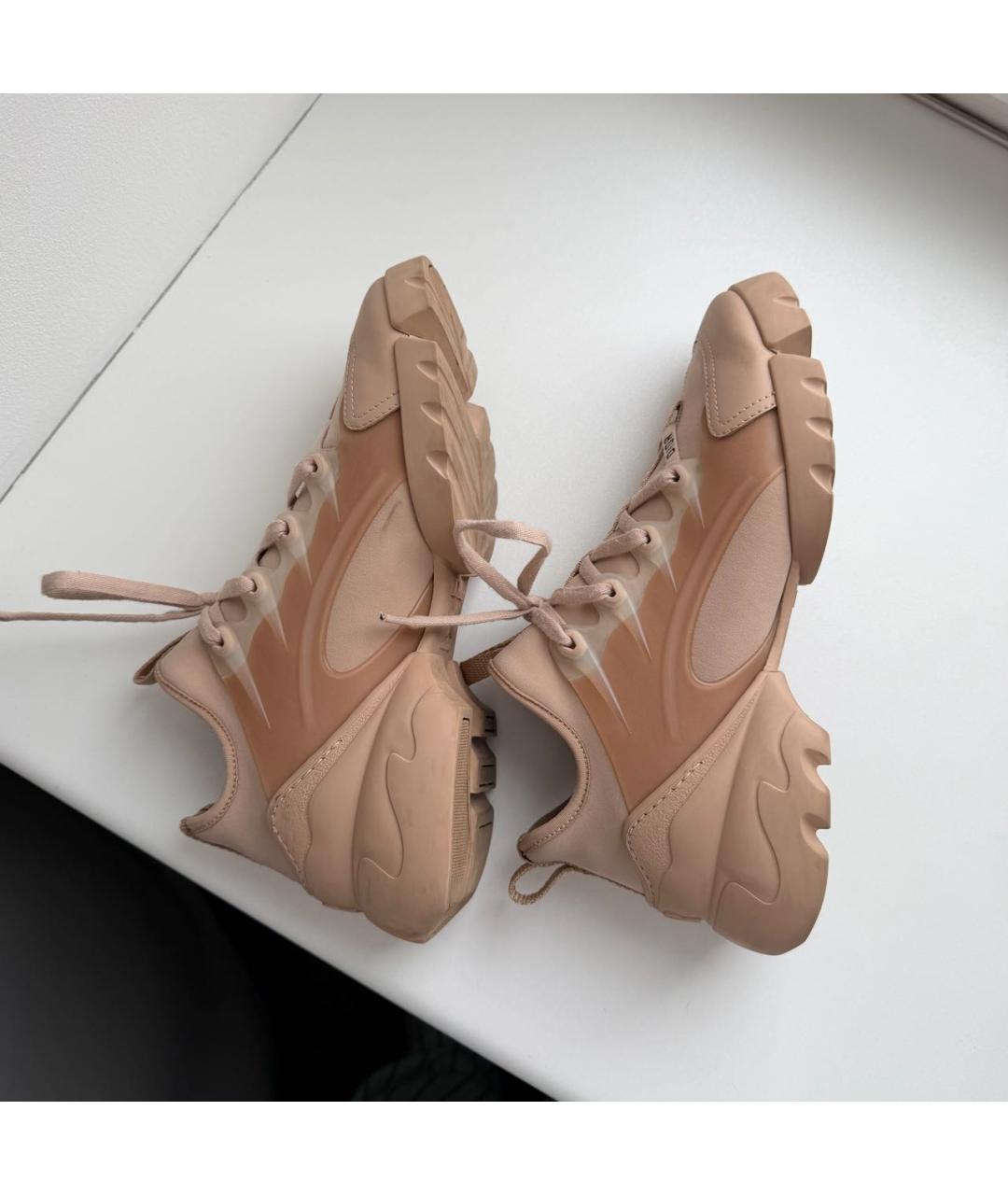 CHRISTIAN DIOR Бежевые текстильные кроссовки, фото 7