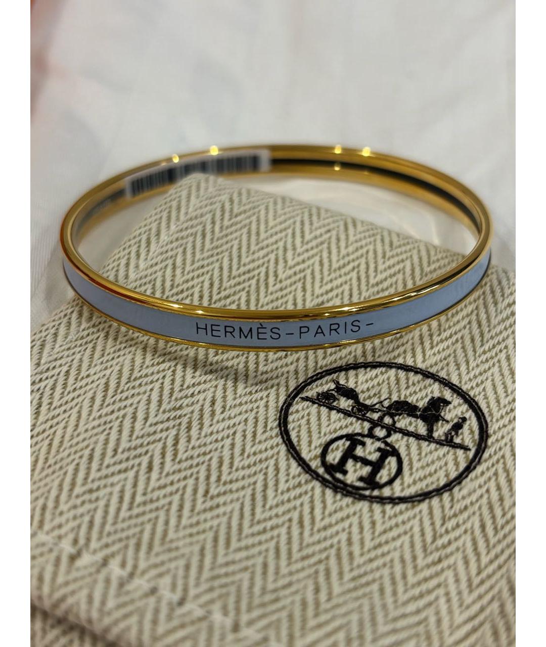 HERMES Голубой металлический браслет, фото 4