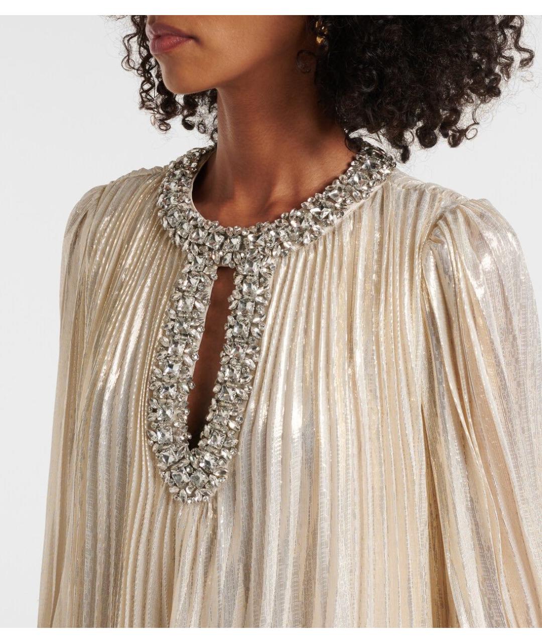 SELF-PORTRAIT Золотое вечернее платье, фото 3