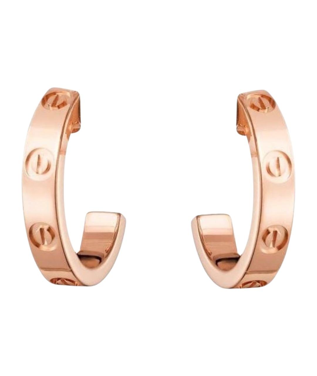 CARTIER Розовые серьги из розового золота, фото 1