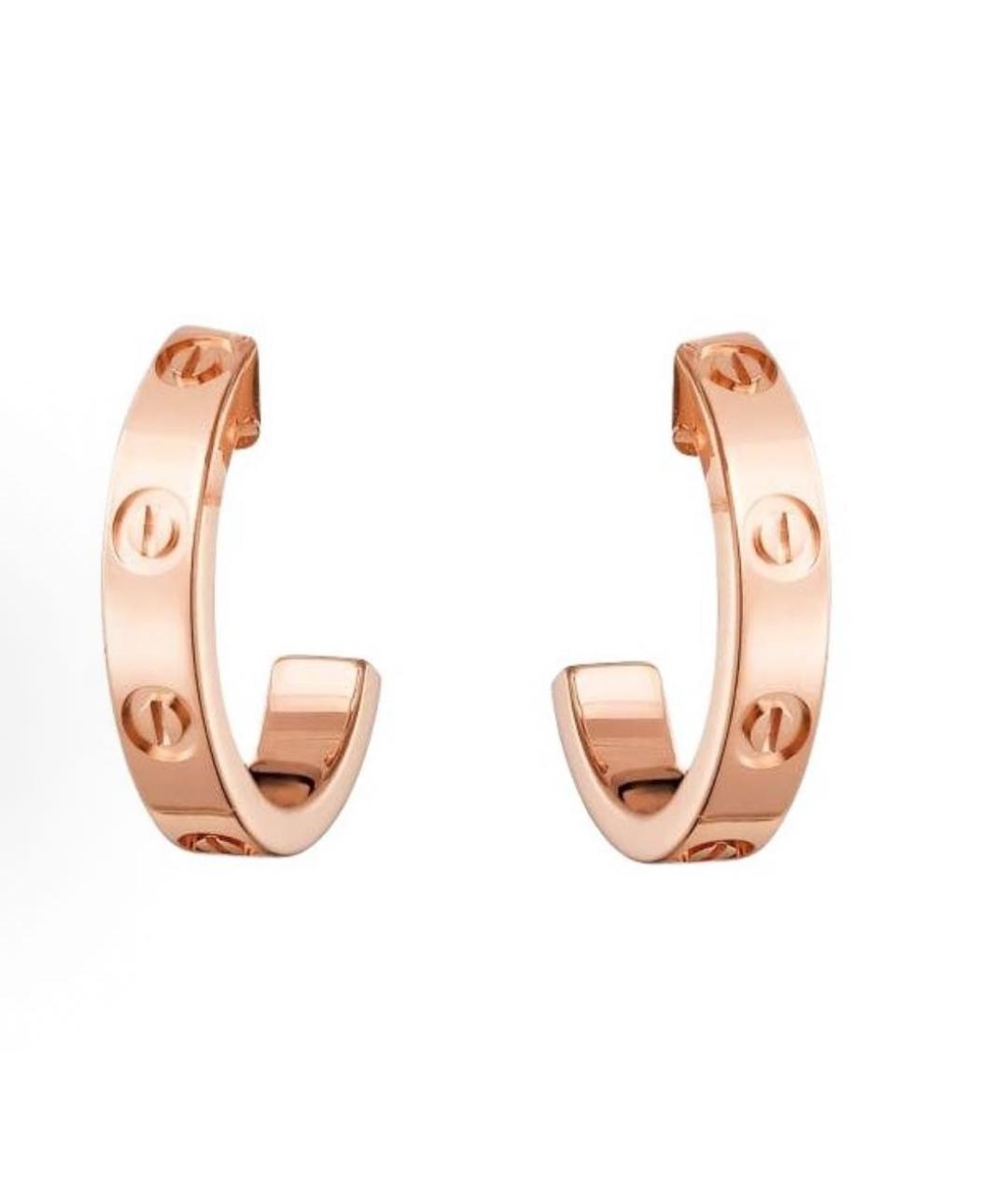 CARTIER Розовые серьги из розового золота, фото 8