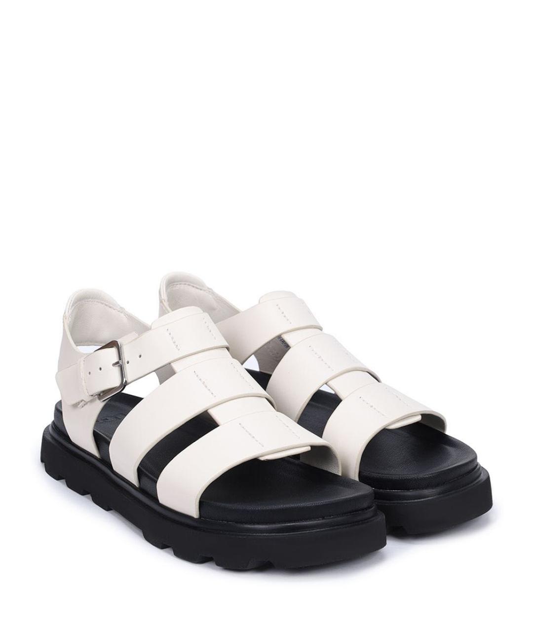 UGG AUSTRALIA Белые кожаные сандалии, фото 2