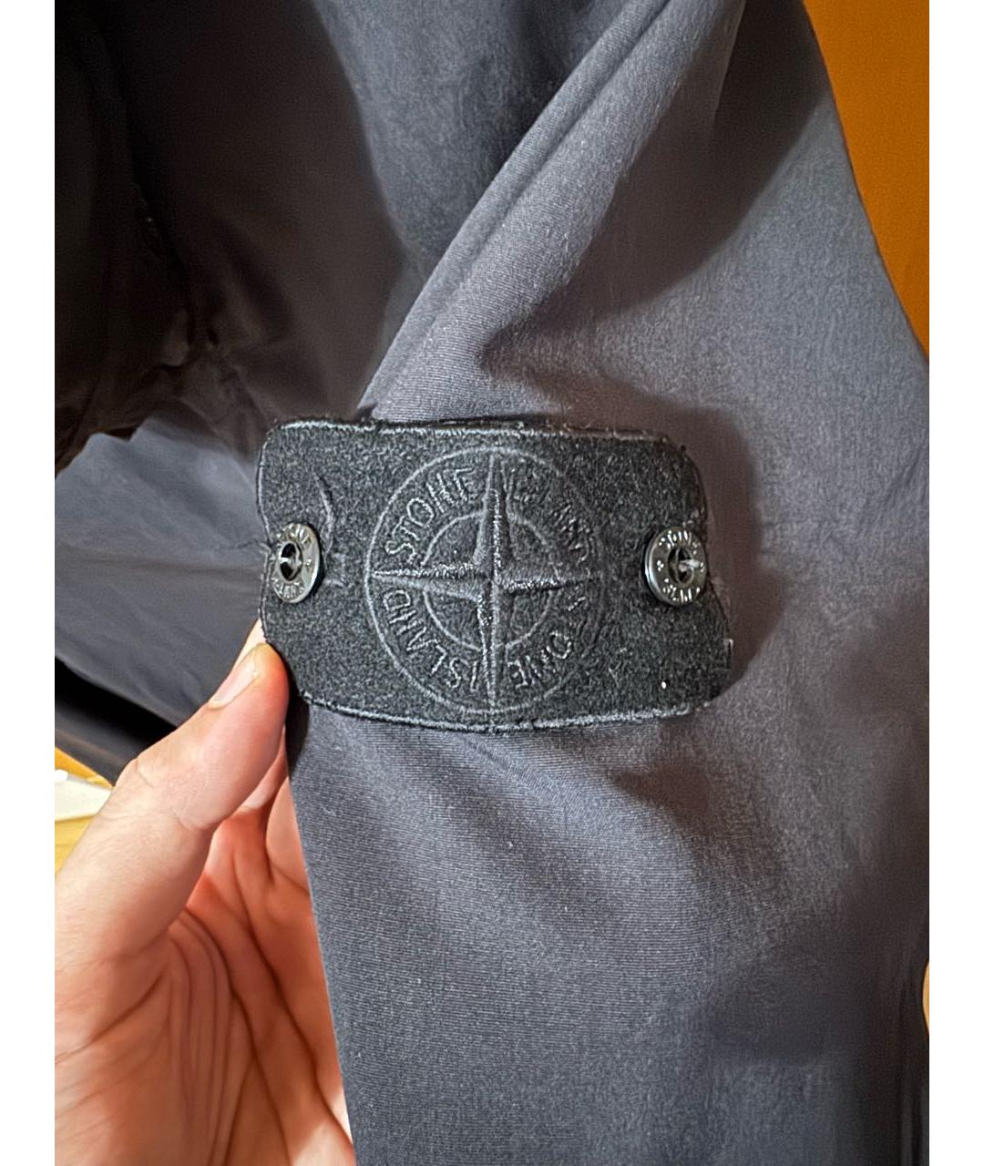 STONE ISLAND Черная полиэстеровая куртка, фото 5