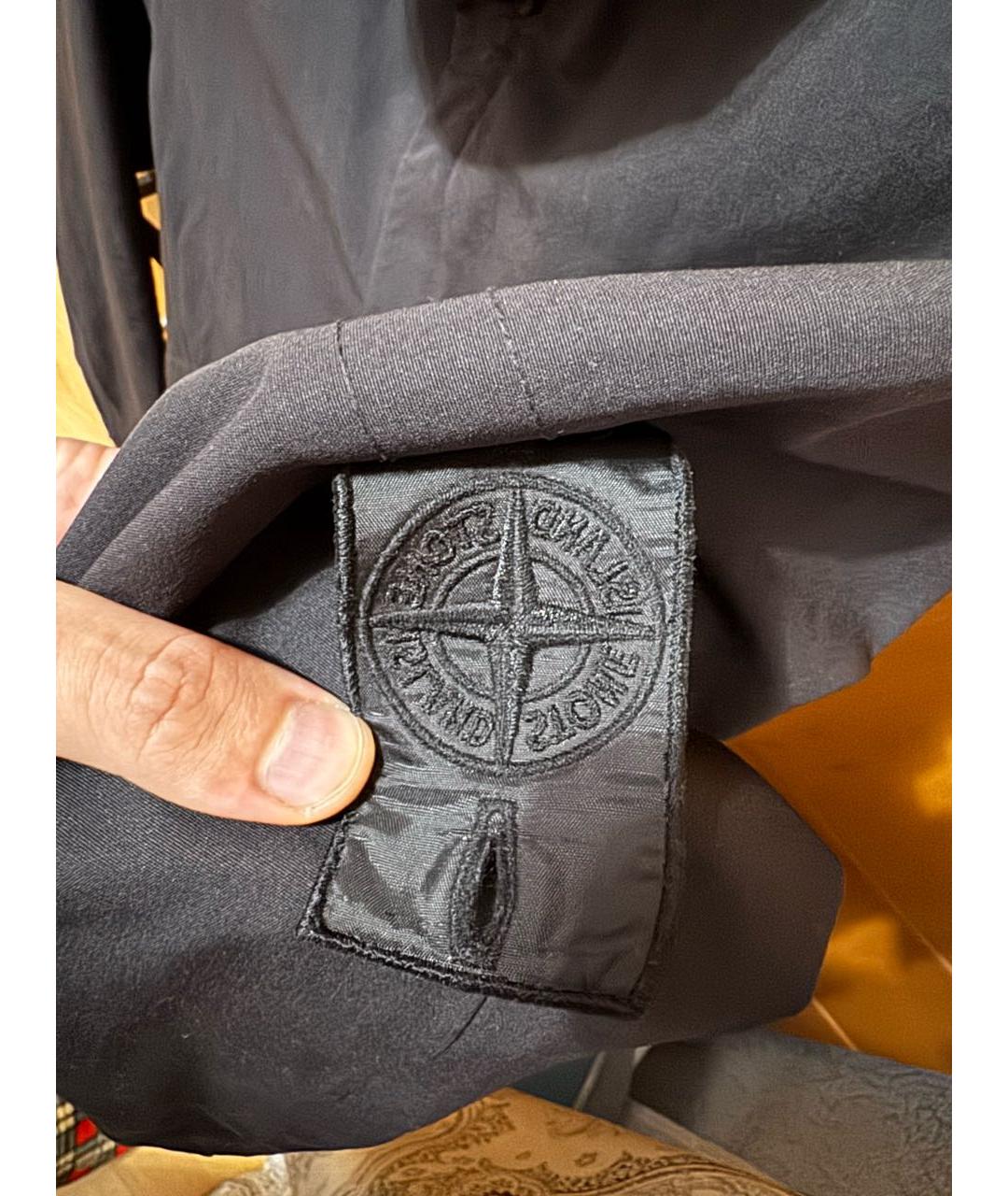 STONE ISLAND Черная полиэстеровая куртка, фото 6