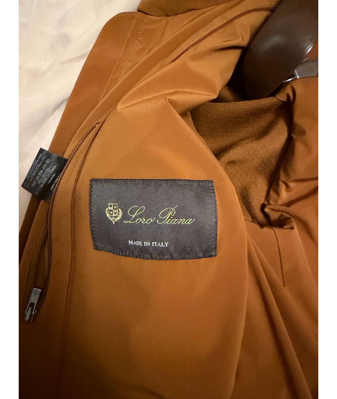 LORO PIANA Коричневая полиамидовая куртка, фото 4