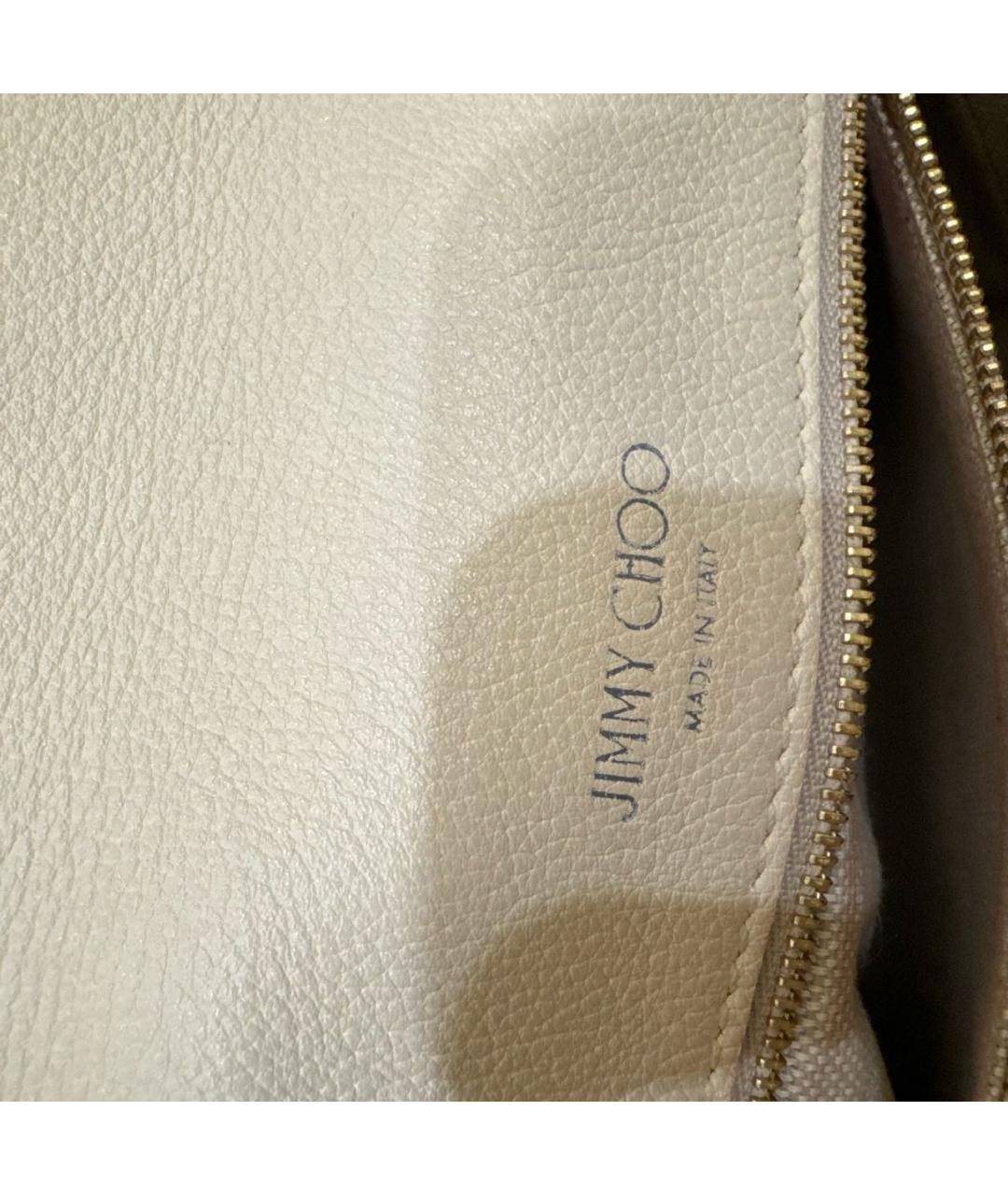 JIMMY CHOO Белая кожаная сумка через плечо, фото 7