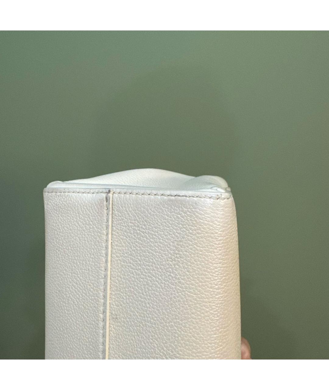 JIMMY CHOO Белая кожаная сумка через плечо, фото 5