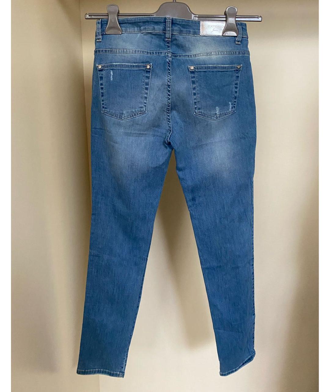 D.EXTERIOR Голубые хлопко-эластановые джинсы слим, фото 8