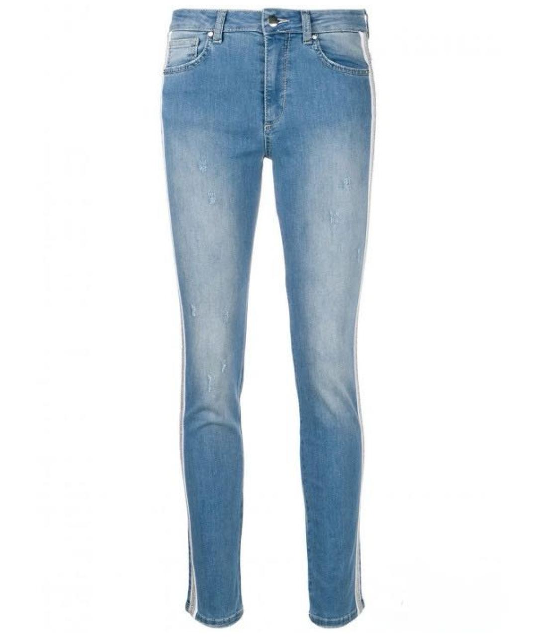 D.EXTERIOR Голубые хлопко-эластановые джинсы слим, фото 1