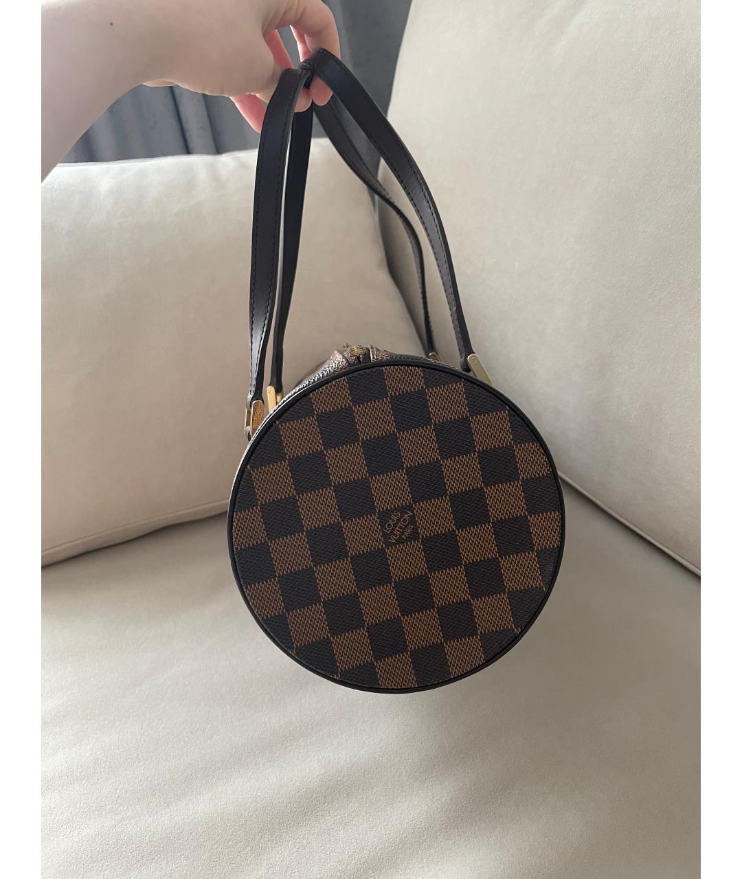 LOUIS VUITTON Коричневая сумка с короткими ручками, фото 4
