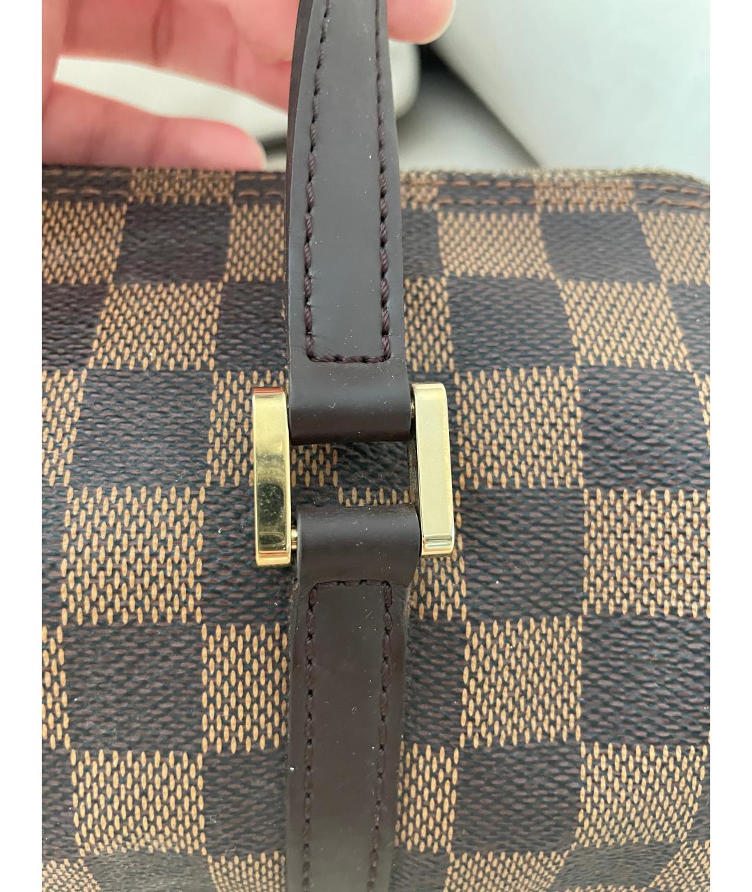 LOUIS VUITTON Коричневая сумка с короткими ручками, фото 5