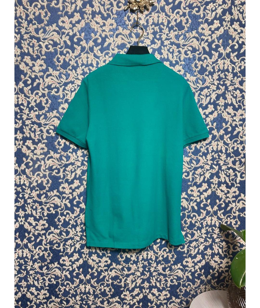 POLO RALPH LAUREN Зеленые хлопковое поло с коротким рукавом, фото 2