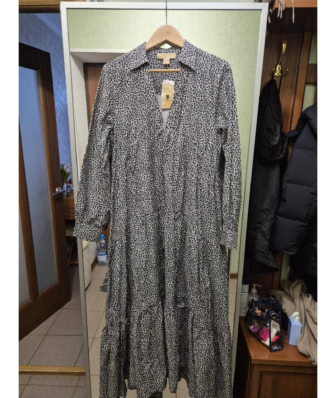 MICHAEL KORS Мульти хлопковое повседневное платье, фото 5