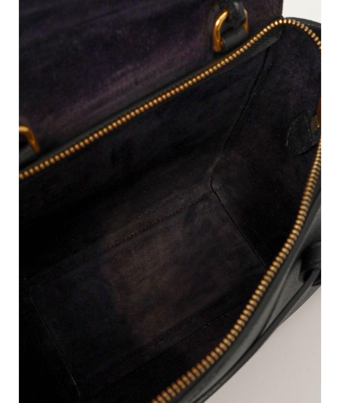 CELINE Черная кожаная сумка через плечо, фото 8