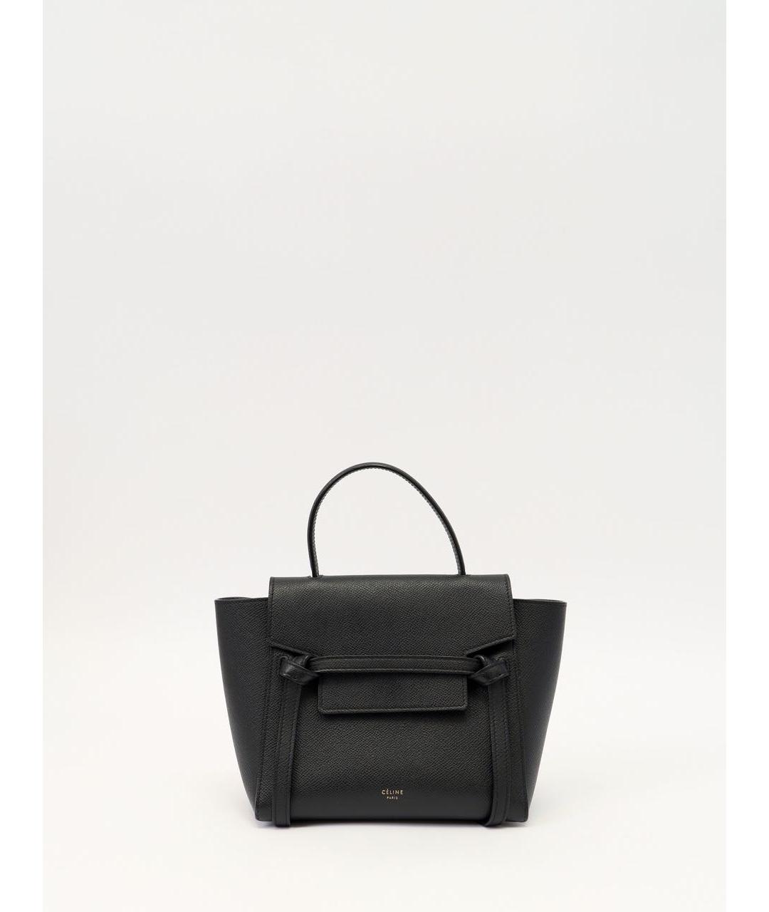 CELINE Черная кожаная сумка через плечо, фото 9