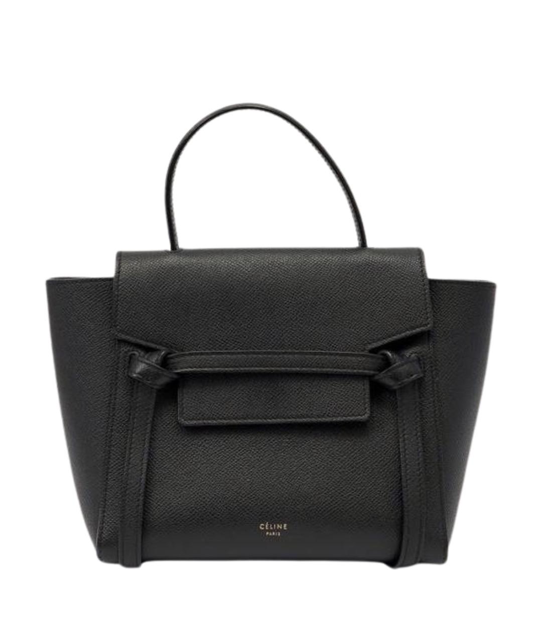 CELINE Черная кожаная сумка через плечо, фото 1