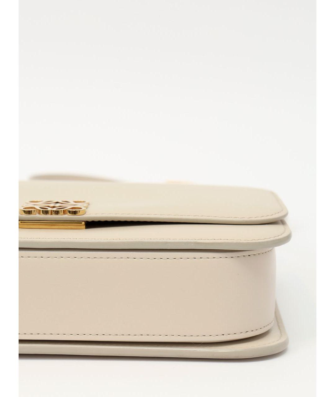 LOEWE Бежевая кожаная сумка через плечо, фото 7