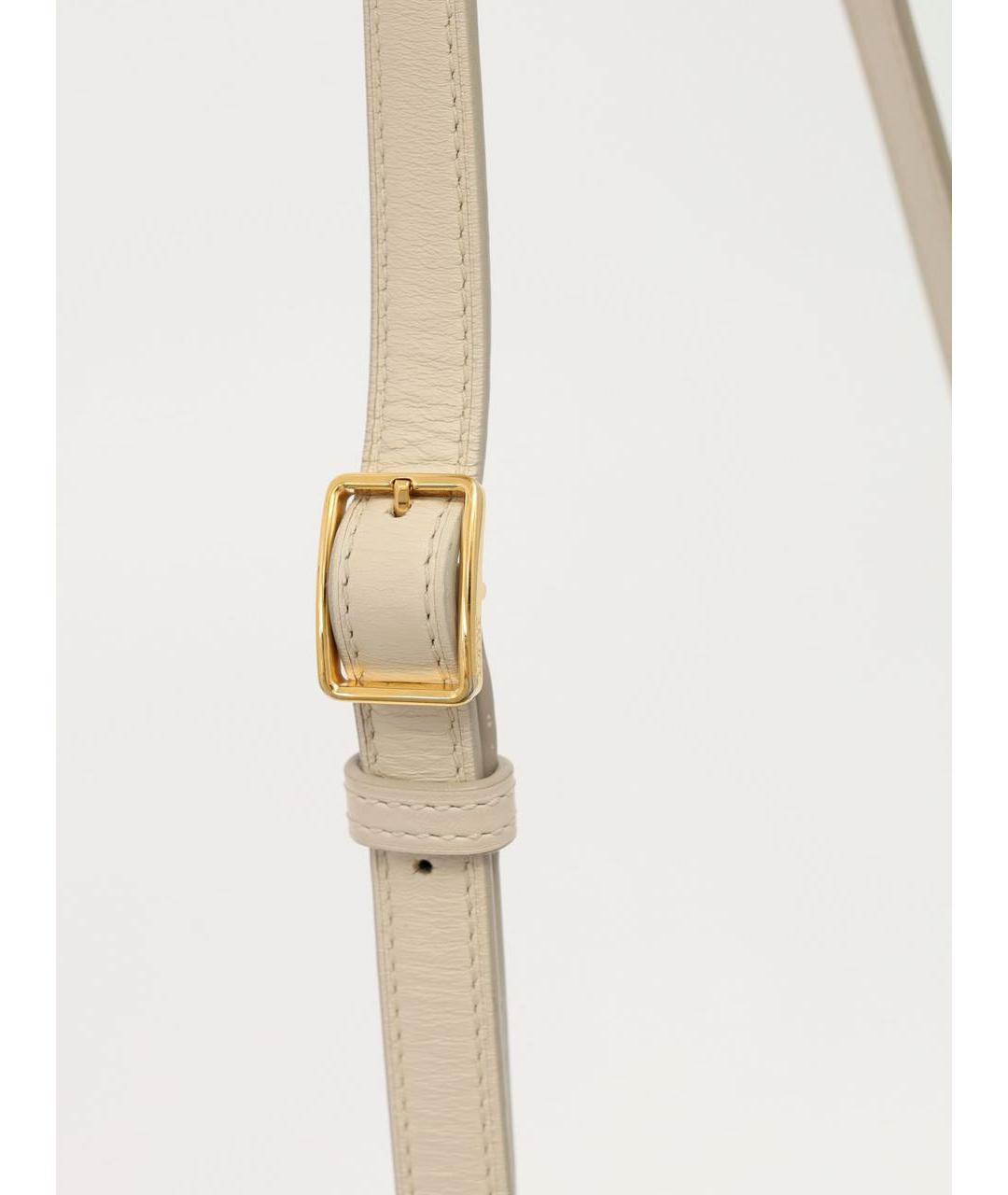 LOEWE Бежевая кожаная сумка через плечо, фото 8