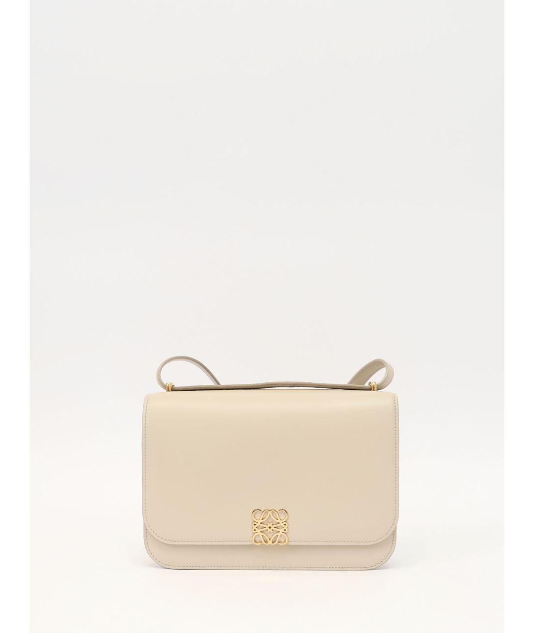 LOEWE Бежевая кожаная сумка через плечо, фото 9