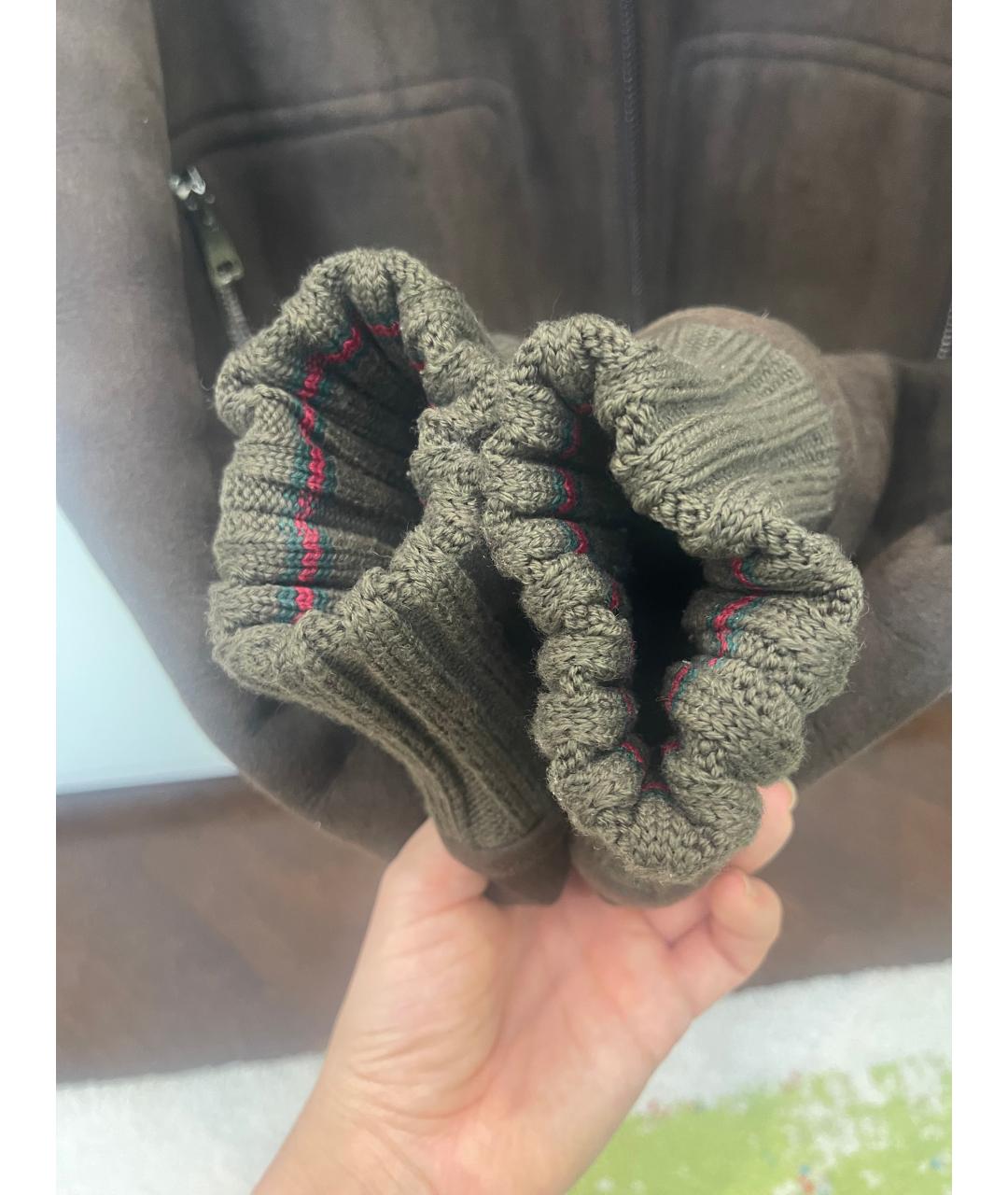 GUCCI Коричневая замшевая дубленка/шуба, фото 7