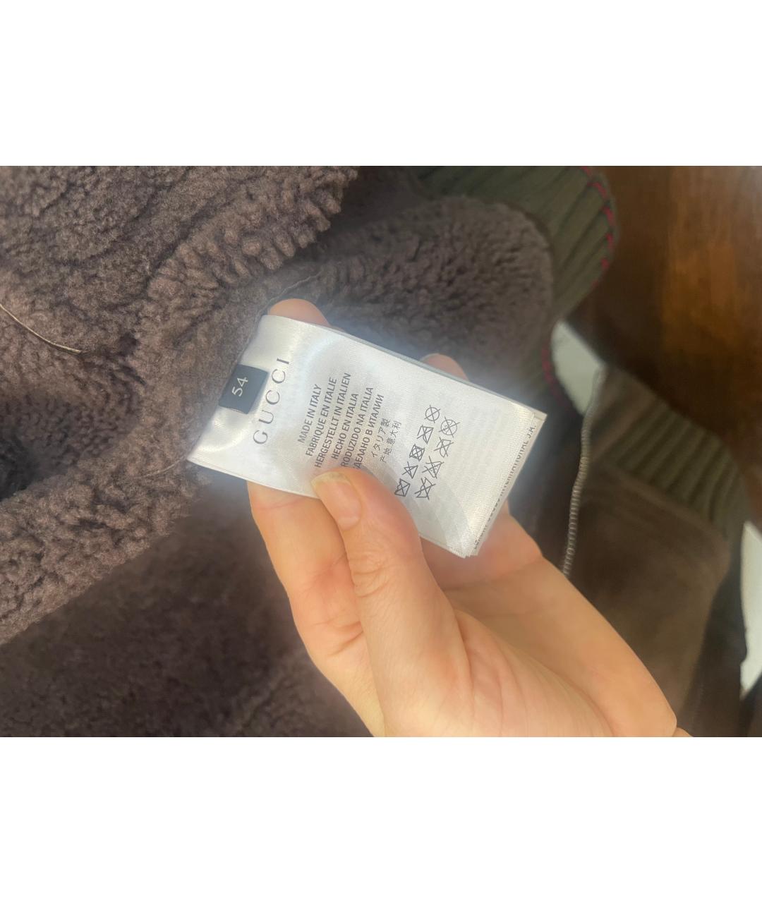 GUCCI Коричневая замшевая дубленка/шуба, фото 6