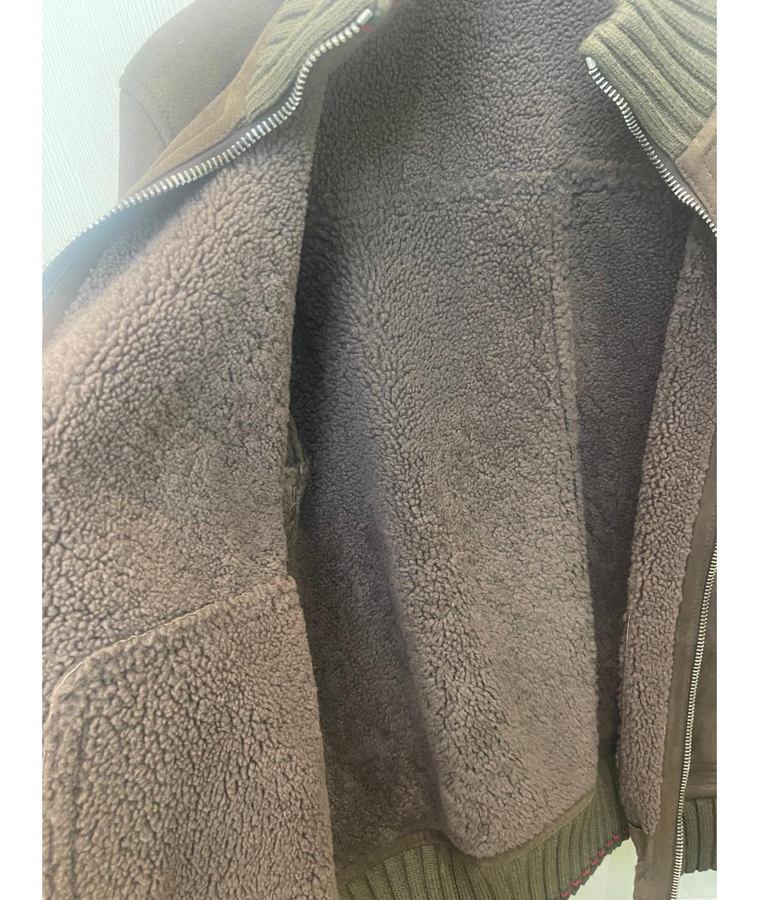 GUCCI Коричневая замшевая дубленка/шуба, фото 4