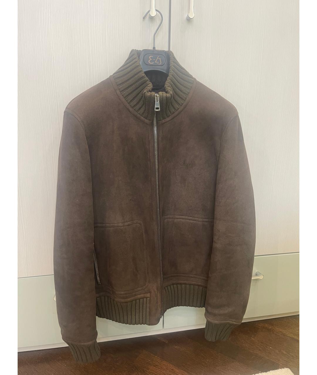 GUCCI Коричневая замшевая дубленка/шуба, фото 9