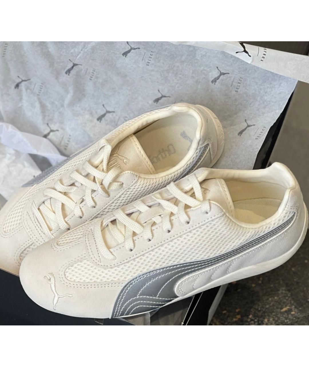 PUMA Бежевые замшевые кроссовки, фото 2