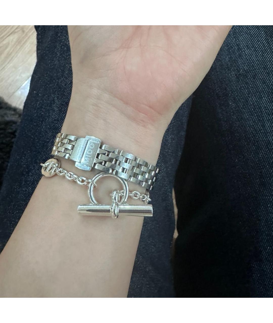 HERMES Серебрянный серебряный браслет, фото 4