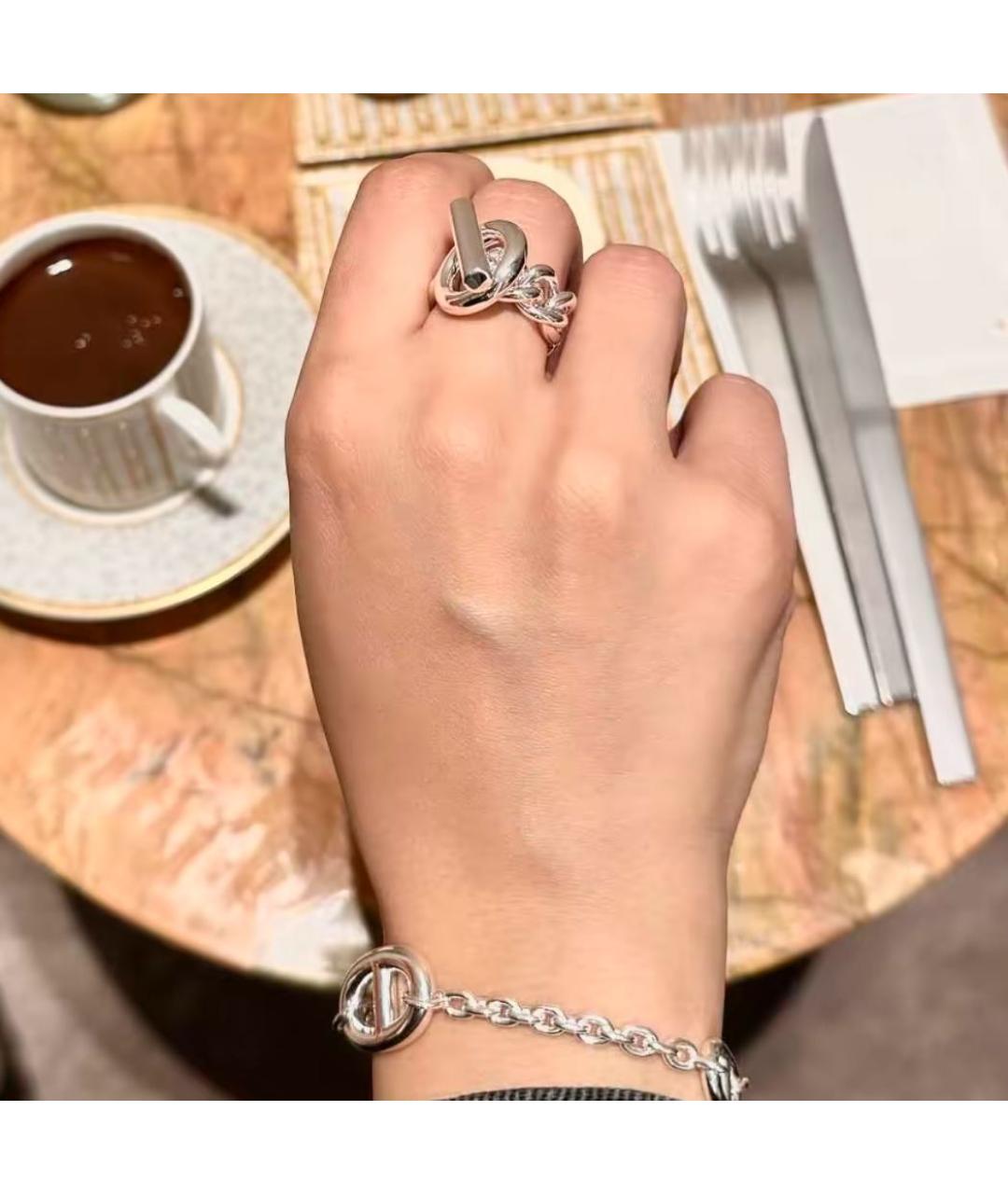 HERMES Серебрянный серебряный браслет, фото 6