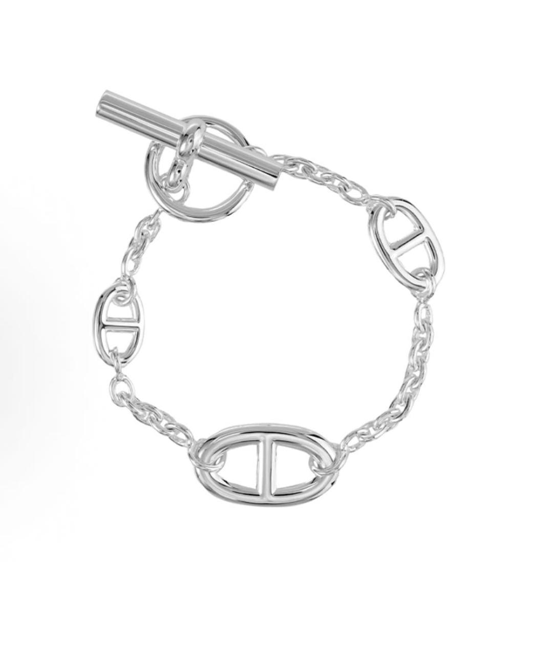 HERMES Серебрянный серебряный браслет, фото 7