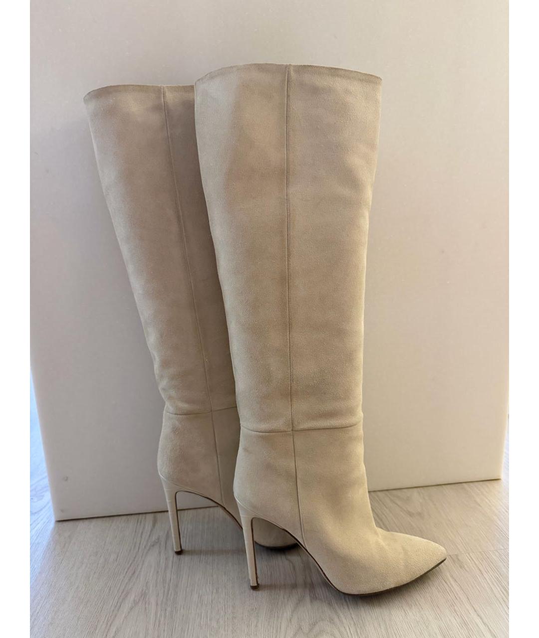 PARIS TEXAS Бежевые замшевые сапоги, фото 5