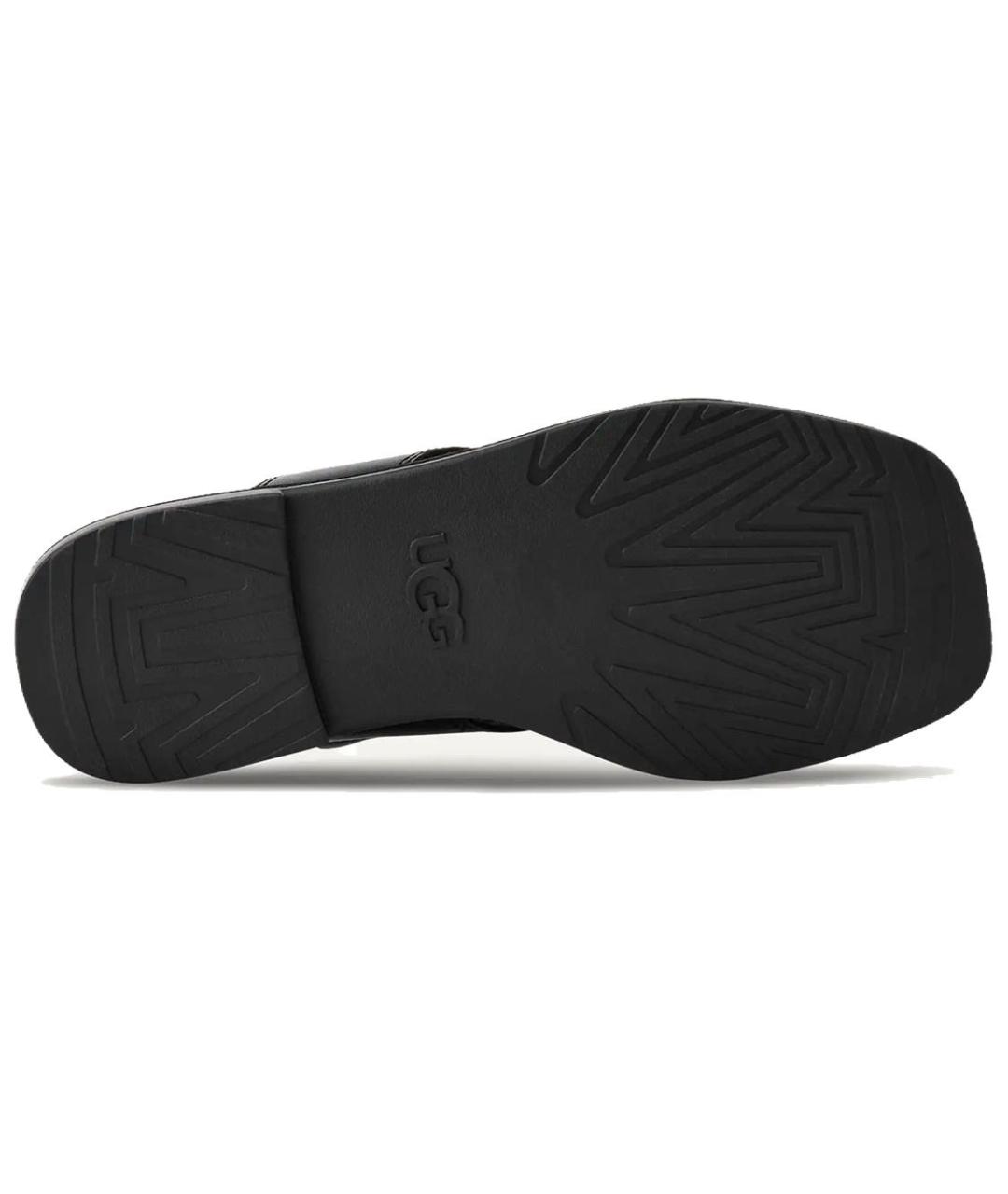 UGG AUSTRALIA Черные кожаные сандалии, фото 5