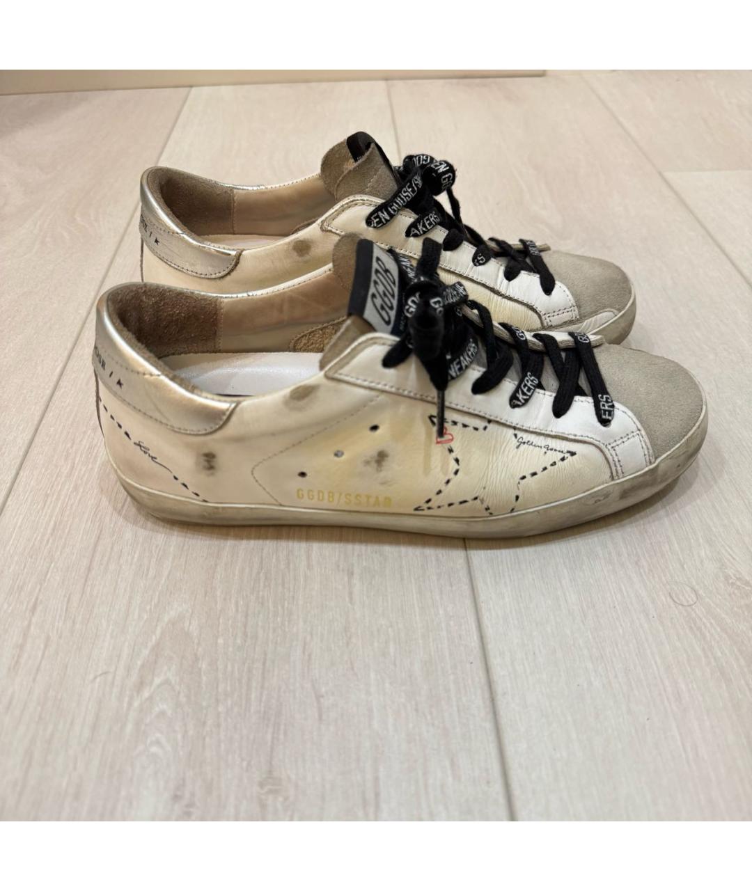 GOLDEN GOOSE DELUXE BRAND Белые кожаные кеды, фото 9