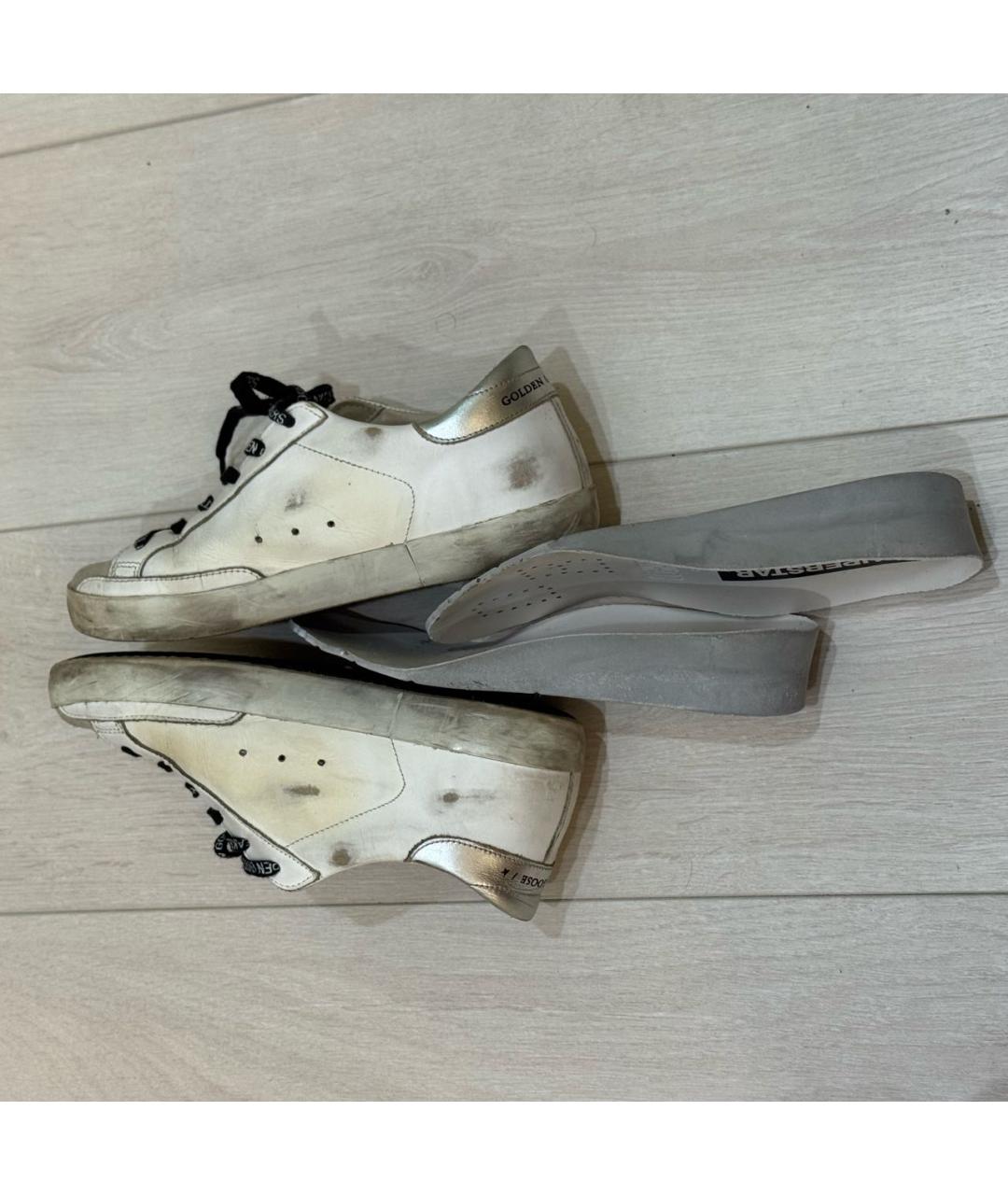 GOLDEN GOOSE DELUXE BRAND Белые кожаные кеды, фото 7