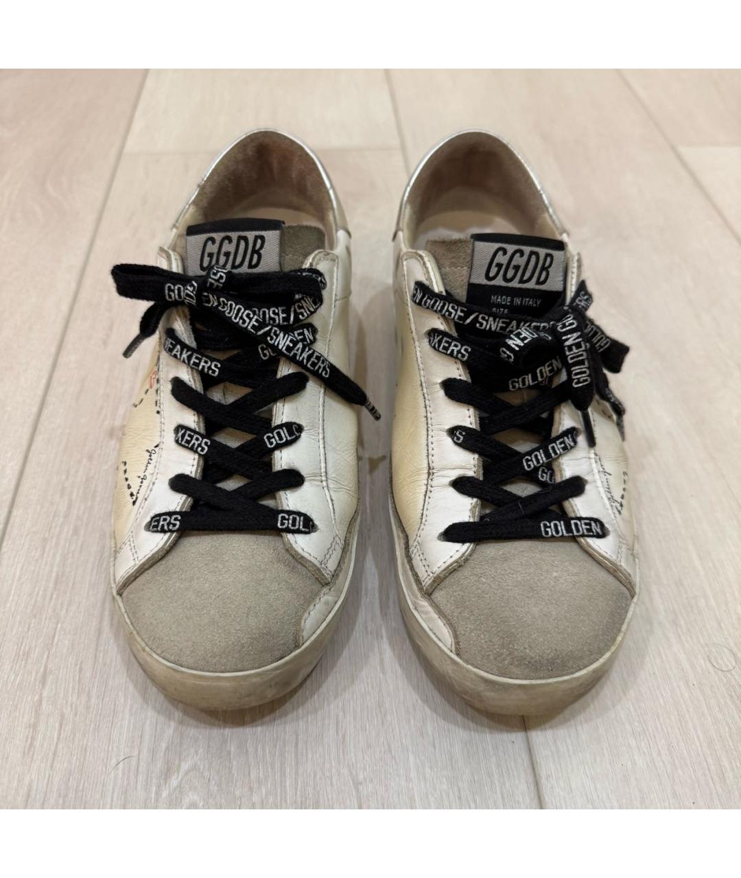 GOLDEN GOOSE DELUXE BRAND Белые кожаные кеды, фото 2