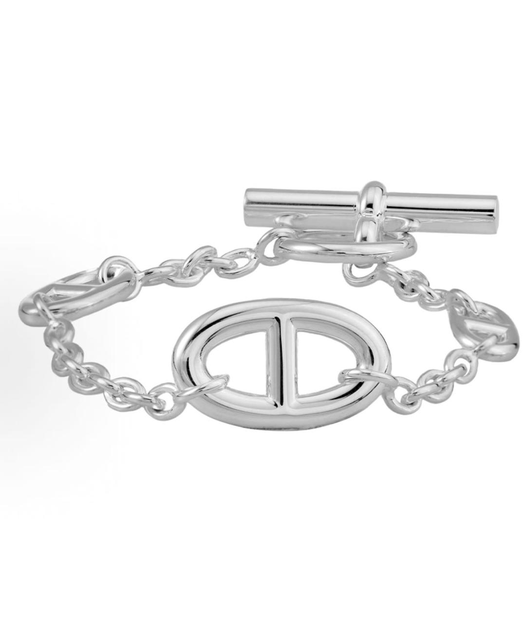 HERMES Серебрянный серебряный браслет, фото 9