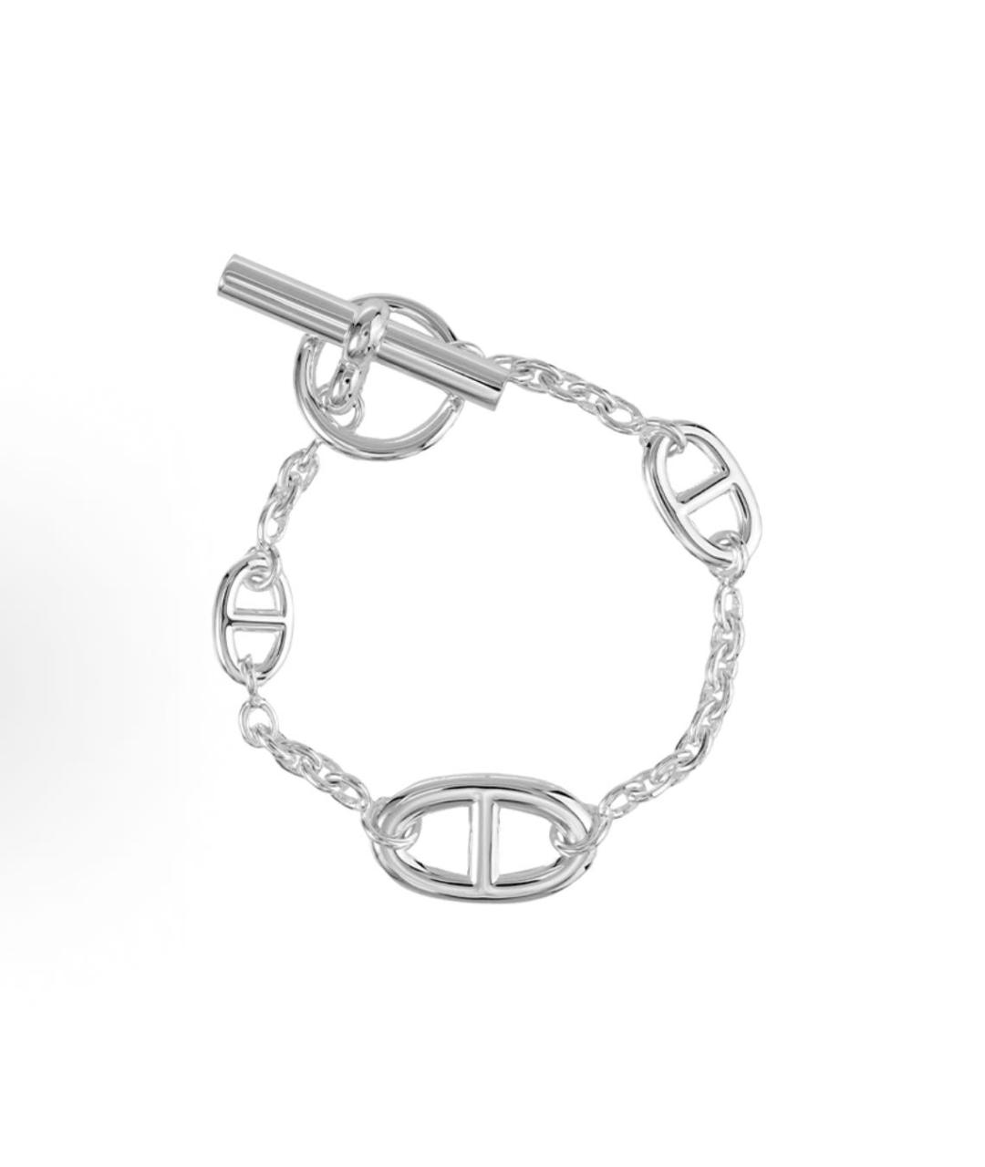 HERMES Серебрянный серебряный браслет, фото 2