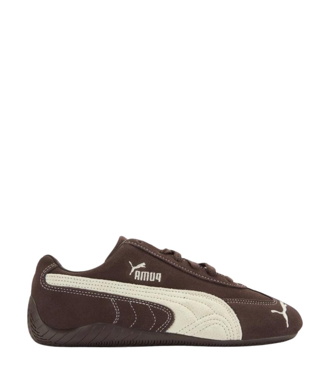 PUMA Коричневые замшевые кроссовки, фото 1