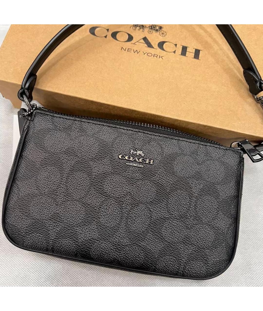 COACH Серая сумка через плечо, фото 7