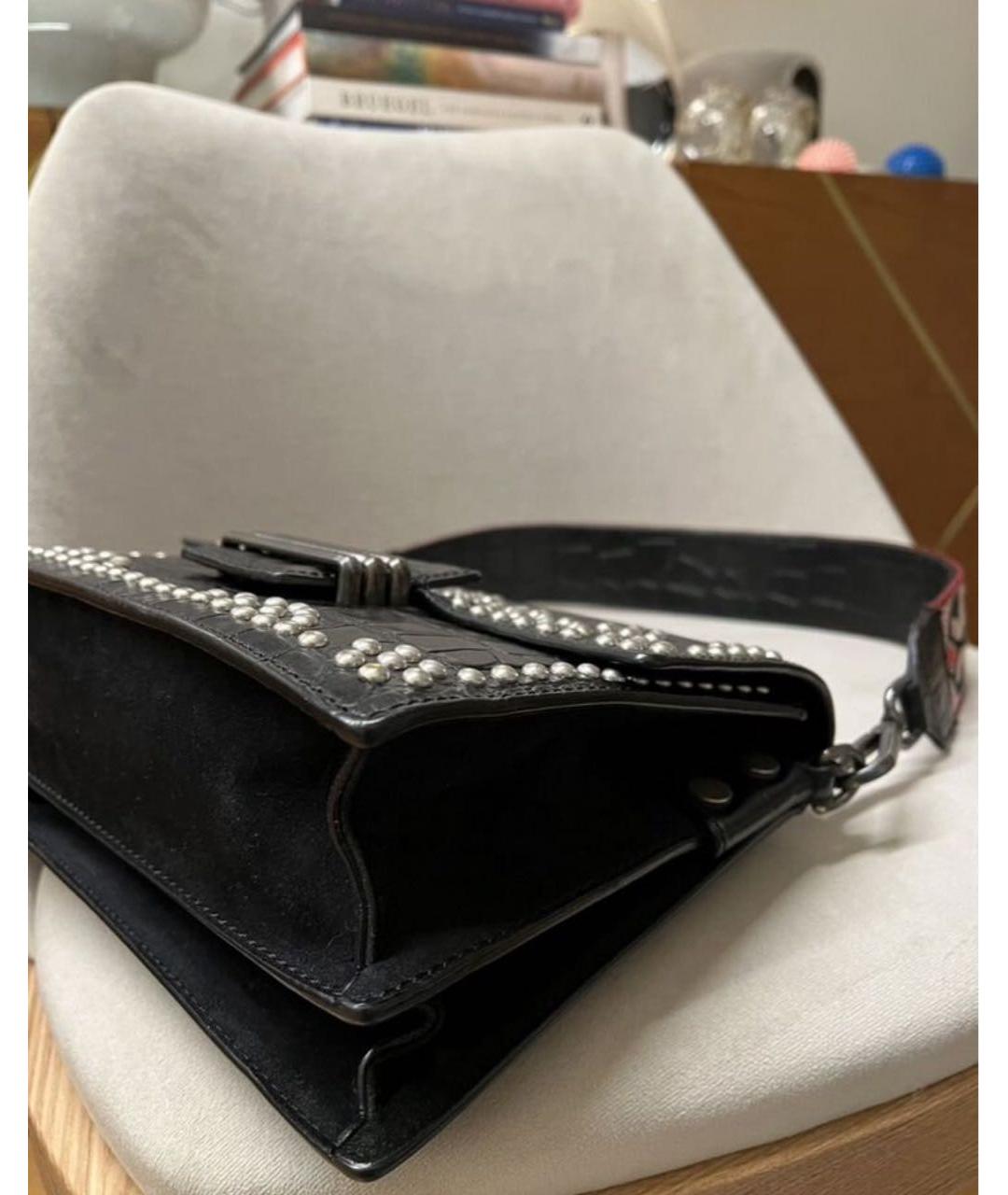 ETRO Черная кожаная сумка через плечо, фото 4